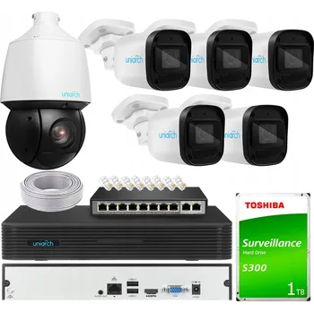 Bezpečnostní kamera UNIARCH Sada IP PoE Monitoringu Venkovní + PTZ