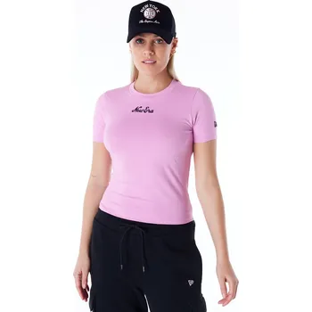 Dámské tričko Dámské tričko s krátkým rukávem New Era SLIM TEE W černé 60564945 - XS | UK 10 | US 10,5