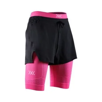 Dámské kraťasy X-BIONIC EFFEKTOR 2IN1 SHORTS WOMEN X BLACK/NEO PINK černá M