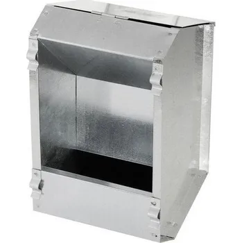 Chov hospodářského zvířete Krmítko závěsné pro králíky a slepice, krmný automat jednoduchý, pozink