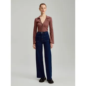 Dámské džíny Džíny wide leg - 32 - House - ocelově modrá - 243DR-95J