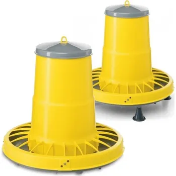 krmítko pro hospodářská zvířata COMPACTA Automat krmící závěsný pro drůbež plast, nastavitelný, s mřížkou, 22 L, bez nožiček