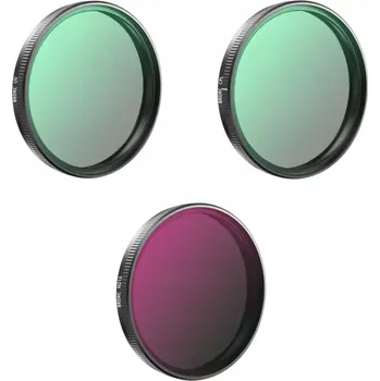 Sada 3X Filtr CPL + UV (Ultrafialový) + Šedý ND16 pro DJI Osmo Action 3