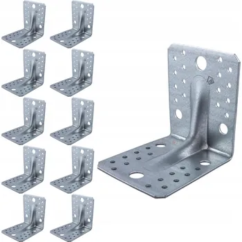 Úhloměr Tesařský úhelník, spojovací prvek - 105x105x90x2,0 mm - 10 kusů