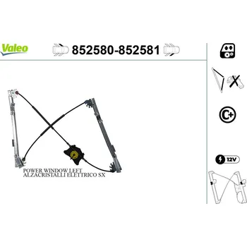 Stahovačka okna Zvedací zařízení oken VALEO 852580