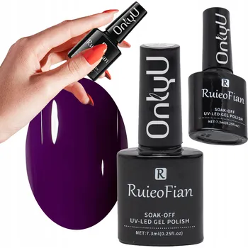 Lak na nehty TMAVĚ FIALOVÝ HYBRIDNÍ LAK NA NEHTY S LESKEM UV OnlyU/L060