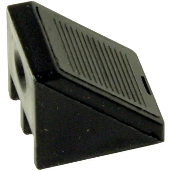 Nábytkové kování DOMINO Plastový rožek s krytkou ke spojení polic a nábytku černá (4 ks.)