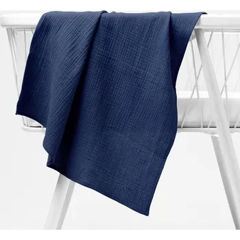 látková plena Mušelínová plena/dečka Nature MSN-055 Tmavě modrá 120x120 cm