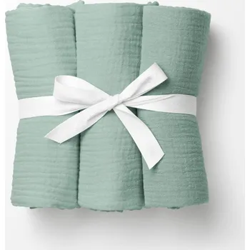 látková plena Mušelínová plena/dečka Nature MSN-020 Pastelově šalvějová - ZVÝHODNĚNÁ SADA 3 KS 120x120 cm - Sada 3 ks