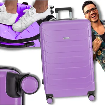 Kufr Omna tvrdý velký fialový 94 l se zámkem TSA na kolečkách