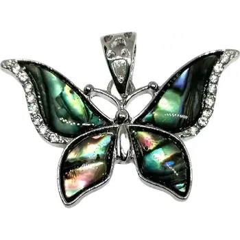 Přívěsek Přívěsek motýlek nový s mušlí Paua