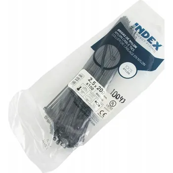 Stahovací páska Stahovací pásky, STAHOVACÍ PÁSKY200 x 2,5 mm - 100 ks ČERNÉ