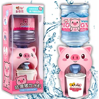 DÁVKOVAČ VODY PRO DĚTI RŮŽOVÉ PRASÁTKO HRAČKA EDUKATIVNÍ NA VODU