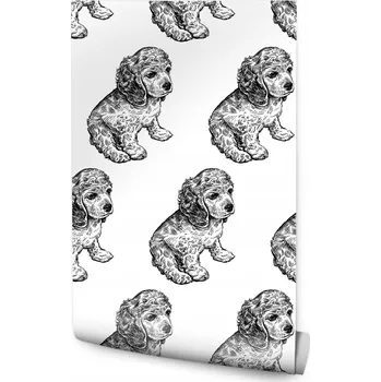 Fototapeta Tapeta pro děti Černobílá ŠTĚŇÁTKA Dekorace