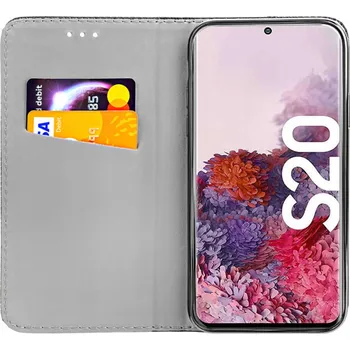 Pouzdro na mobilní telefon Flipové pouzdro Hello Case pro Samsung Galaxy S20 černé