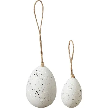 Velikonoční dekorace Wikholmform SET 2 velikonočních vajíček (větší+menší) SELMA bílá