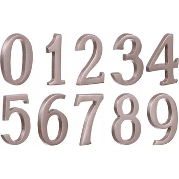 Domovní cedule ČÍSLO ČÍSLICE 0 PÍSMENO NA DVEŘE kovové SATÉN 5 cm