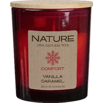 Svíčka Svíčka vonná ve skle NATURE COMFORT pr.7x8,5cm, Vanilla Caramel, ks|Wenzel