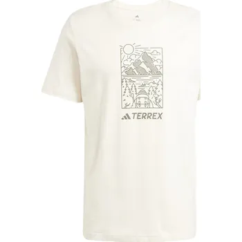 Pánské oblečení Pánské Tričko s krátkým rukávem ADIDAS WILD TEE JN4267 – Béžová S