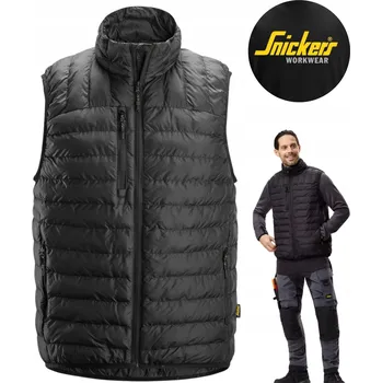 Pánská vesta Lehká Prošívaná Sportovní Vesta Snickers 4502 Černá Velikost M