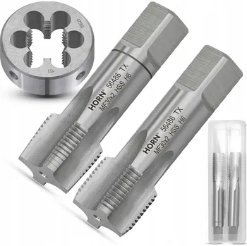 Závitořezný nástroj Závitníky M30 ruční 2ks M30x2 + Závitové očko sada