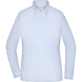 Pánská košile James & Nicholson Halenka JN 1373, ze smíšeného popelínu, dlouhý rukáv, dámská COT02137303703-light blue L Modrá světlá