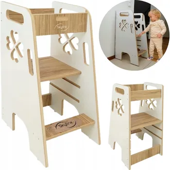 Stolička Kuchyňský pomocník / Stolička pro děti k lince, Pevná, Nastavitelná