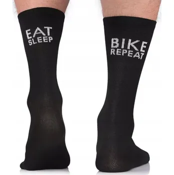 Pánské ponožky Model Todo Cycling Pro Ponožky Sleep Bike Repeat, černé, 35-38