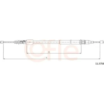 Brzdový systém Tažné lanko, parkovací brzda COFLE CFE11.5758
