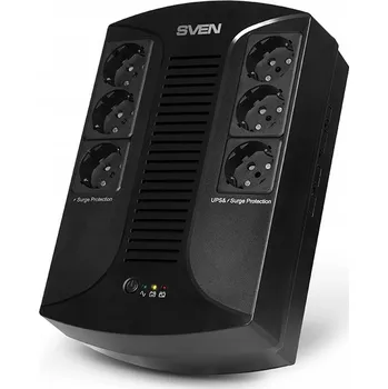 Záložní zdroj SVEN UP-L1000E stabilizátor napětí, UPS 510W, 6 zásuvek EU, 1000 VA