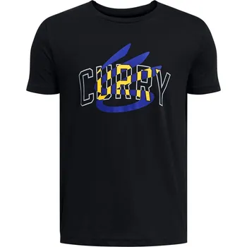 Dětské tričko s krátkým rukávem Under Armour CURRY LOGO TEE K černé 1383859-001 - YS | UK 14 | US 15