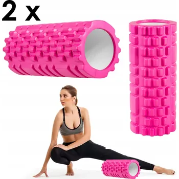 Pěnový válec Masážní válec s výstupky Coolmed 33 cm x 14 cm červený