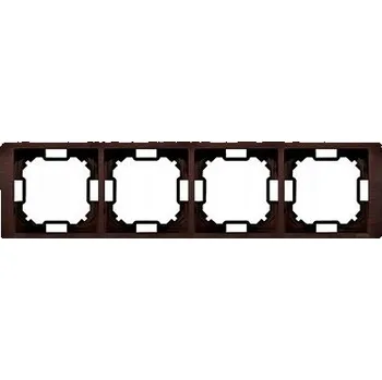 Čtyřnásobný Rámeček Kontakt-simon hnědý