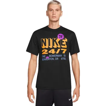 Pánské funkční tričko s krátkým rukávem Nike M NK DF UV HYVERSE SS GFX černé FN3988-010 - L | UK 6,5 | US 9