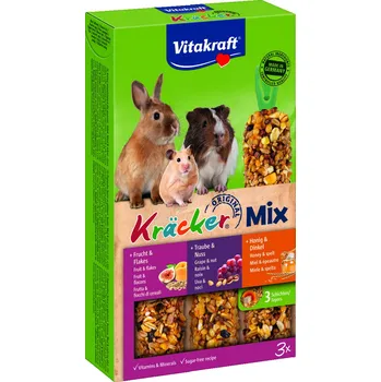 Krmivo pro hlodavce Vitakraft CHOVEX KRÄCKER® MIX pro všechny hlodavce Ovoce & ořechy & med 3x56g