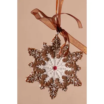 Vánoční dekorace Vánoční dekorace vločka 9 cm