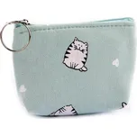 Stoklasa Malá peněženka/klíčenka kočka, textilní 11x8 cm Šalvěj světlá