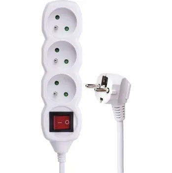 Napájecí kabel Prodlužovací kabel se 3 zásuvkami a vypínačem, 2 m