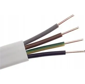 elektrický kabel Plochý instalační kabel YDYp Elektrokabel 4 x 1,5