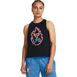 Dámské tílko Under Armour PJT RCK NEON FLAME TANK W černé 1384505-001 - XS | UK 9,5 | US 12