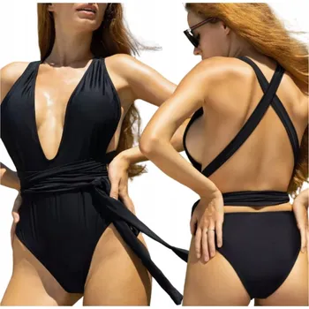 Dámské plavky PLAVKY MONOKINI NA PLÁŽ A K BAZÉNU S VÝŘEZY SEXY JEDNODÍLNÉ PLAVKY VELIKOST M
