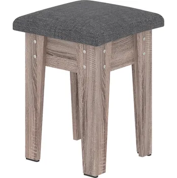 Taburet Slevadoma Taburet T-4 Barva: dub truffle, Materiál: tkanina - savannah tmavě šedá