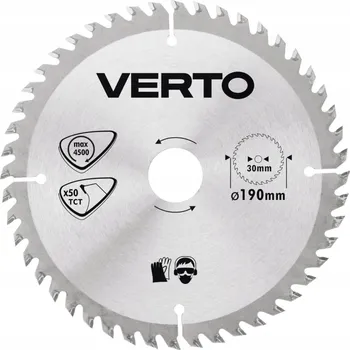 Pilový kotouč Kotoučová pila Verto 61h126 190x30 mm 52 zubů