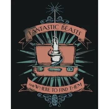 Zuty Malování podle čísel Plakát Ruka s hůlkou ve Scamanderově kufru (Fantastické zvěře)