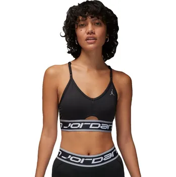Podprsenka Dámská sportovní podprsenka s výztuží Nike W J SPT LOGO BRA W černá FB4095-010 - S | UK 7 | US 9,5
