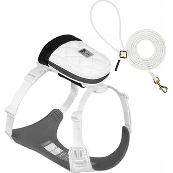 Vodítko pro psa Sada pro psa: postroj a vodítko pro malého psa Truelove Glamour, bílá, velikost M