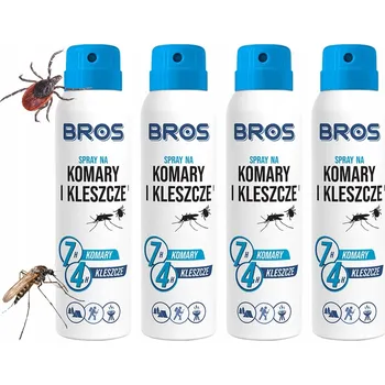 Repelent Sprej proti klíšťatům, komárům a mouchám Bros 0,39 kg 360 ml