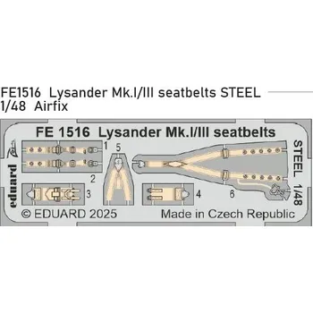 Plastikový model Eduard 1/48 Lysander Mk.I/III seatbelts STEEL (AIRFIX)
