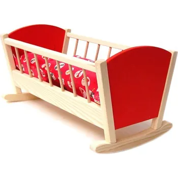 Doplněk pro panenku CEEDA DŘEVO Kolébka barevná pro panenku miminko *DŘEVĚNÉ HRAČKY*