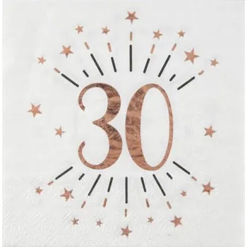 Papírový ubrousek Ubrousky k 30. narozeninám 33 cm 10 ks